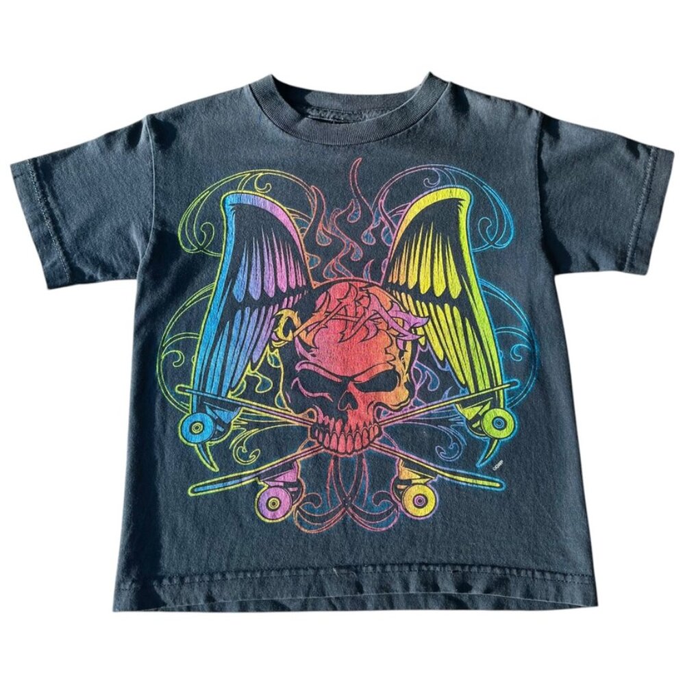 Vintage GWP Sport Skater Skull Graphic T-Shirt